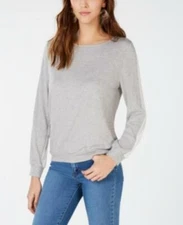 MSRP $60 I.n.c. Woven Knit Long-Sleeve Top, Size XL