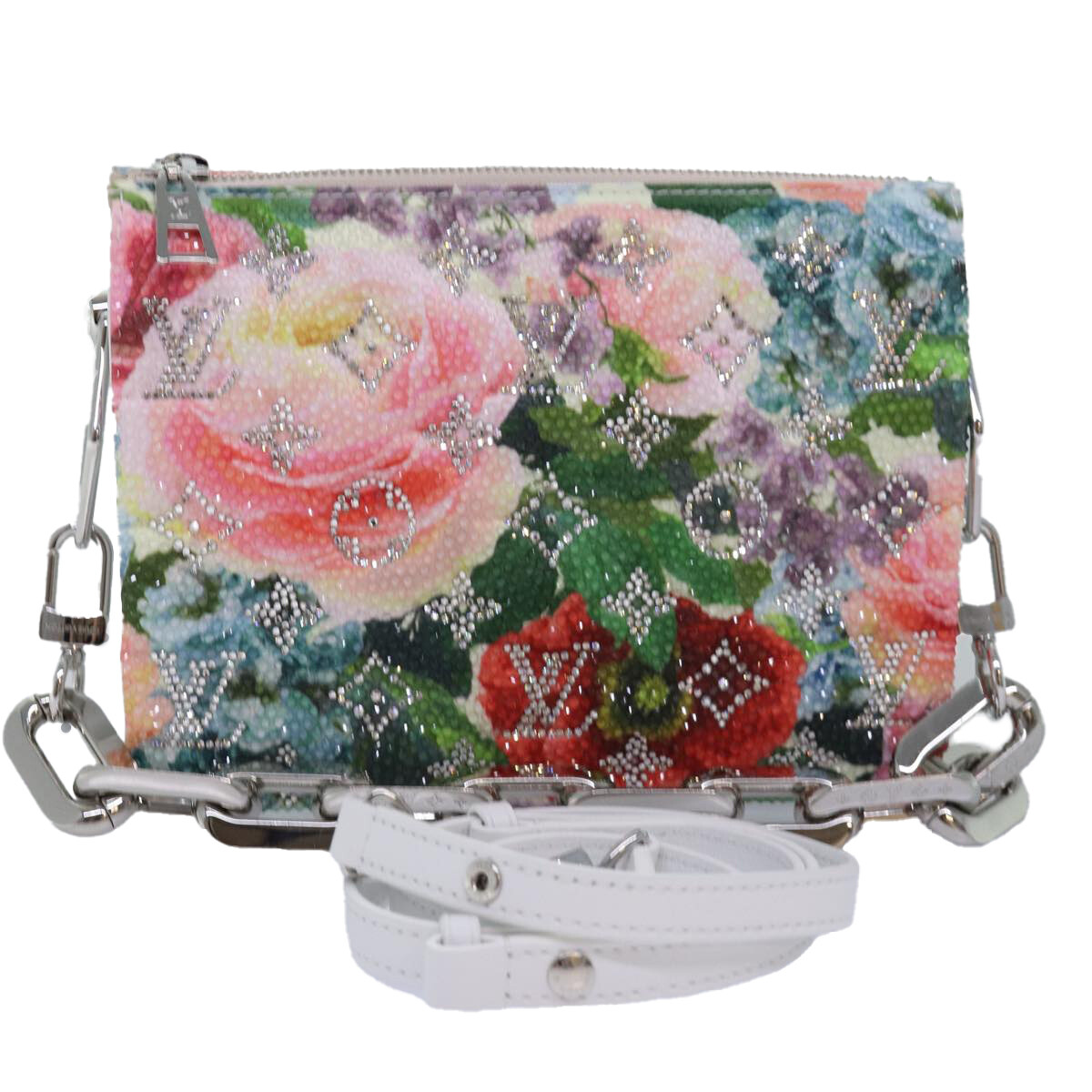 LOUIS VUITTON Monogram Flower Kussan BB Bag Multicolor