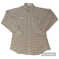 Vintage LEE Pearl Snap Button Up Shirt Men's Size Large