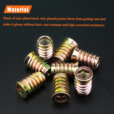 3/816 Threaded Inserts Wood Inserts Steel Threaded Inserts For Wood Furniture Sc