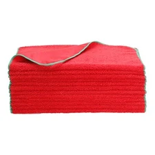 12 Pcs Large Microfiber Towel Auto Cleaning Drying Polishing 16" x 24" Red