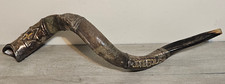 Sterling Silver 925 Plated Yemenite Kudu Horn Shofar Israel Judaica Jewish 28"