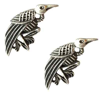 2 x Starling Bird Roadkill Handarbeit aus englischem Zinn Pin Anstecker -Hin-1581