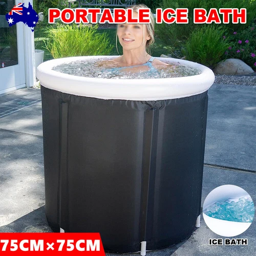 Portable Ice Bath Tub for Athletes Cold Water Therapy Hot Tub Folding Bathtub AU - Picture 1 of 15