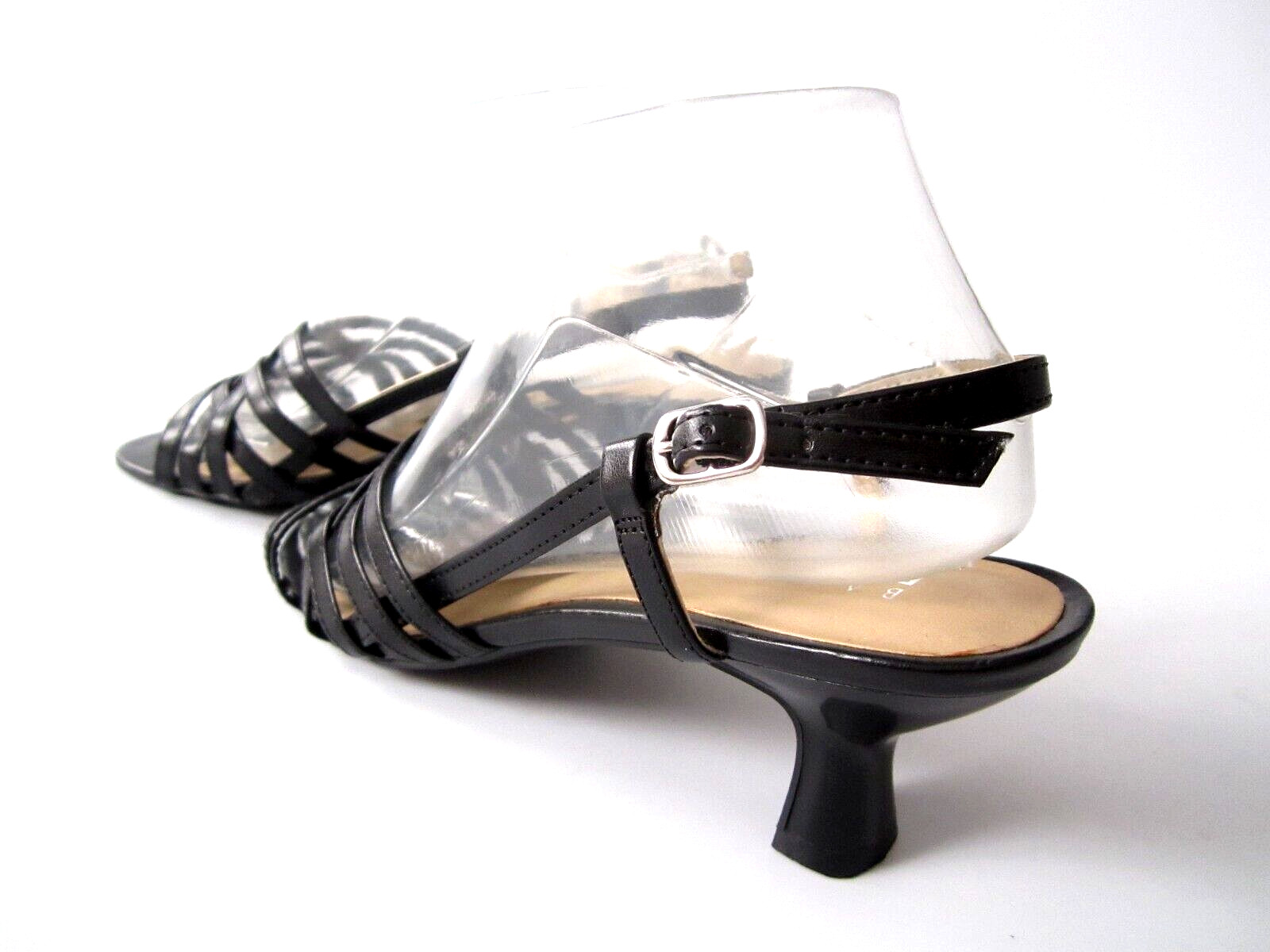 Basic Editions black Slingback  Sandal strappy Bu… - image 5