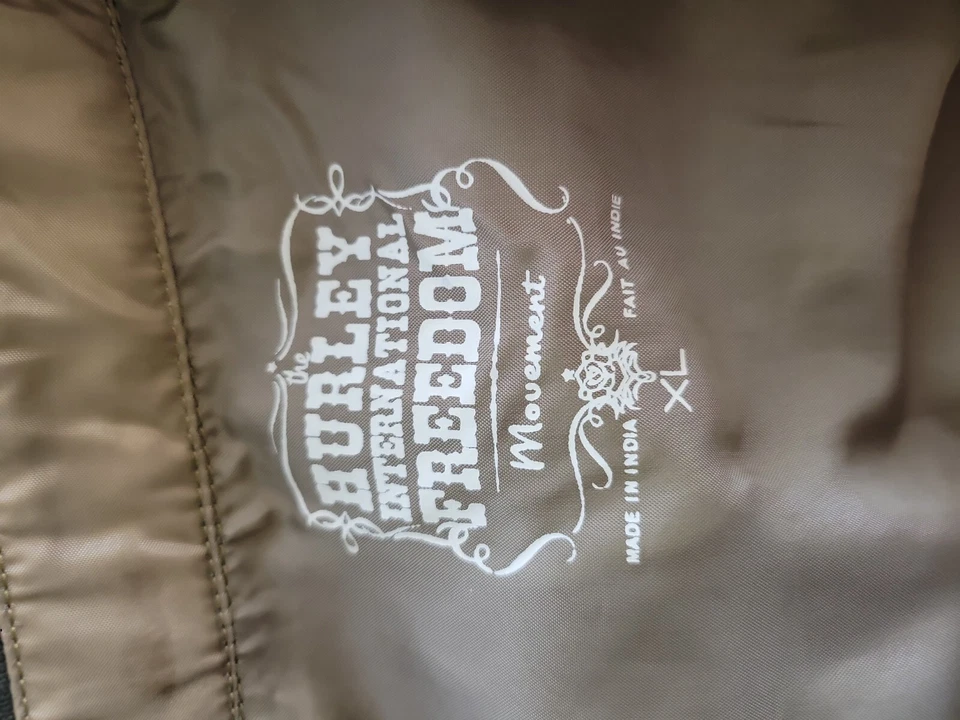 Hurley Freedom Teens Olive Army Green Denim Long Sleeve Shirt Boys XL - Image 3 of 4