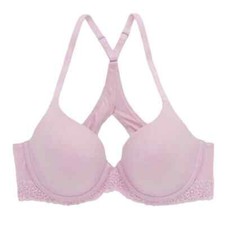 Aerie Real Sunnie Full Coverage Lightly Lined Blossom Lace Bra pink 34D