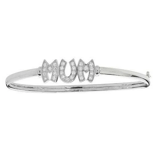 VALENTINO Bracciale Mamma Gemma Argento Sterling 925 Punzonato Made in British (Festa della Mamma)