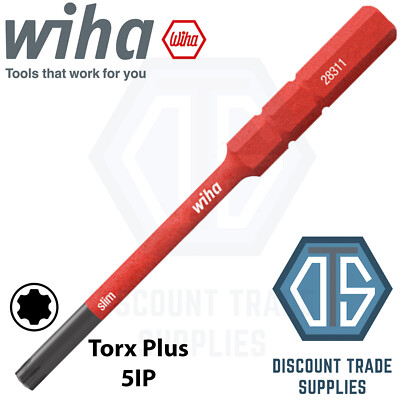 WIHA SlimBit VDE Elektro TORX PLUS 5IP Slim Bit Schraubendreher Griff Bit 43143