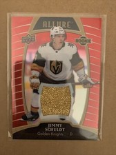 2019-20 UD Allure Hockey Rookie Red Rainbow Jersey 61 Jimmy Schuldt Vegas GOLD