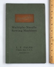 Original Maniplex Multiple Needle Sewing Machines Catalog L. F. Fales Walpole MA