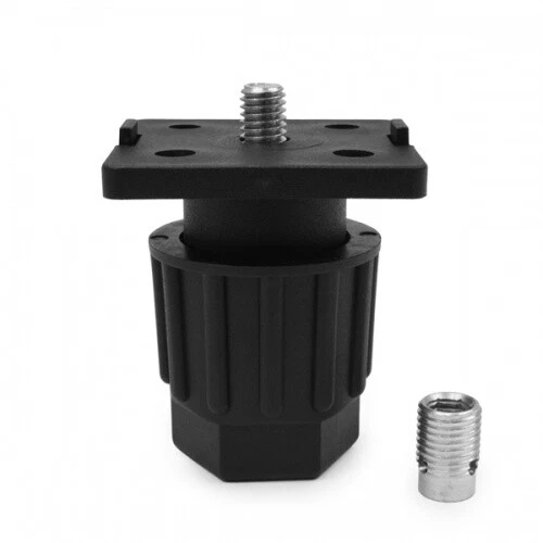 Stellfuß PA M8 + M12 höhenverstellbar Gerätefuß für Aluprofil 45x45 Nut 10 - Bild 3 von 4