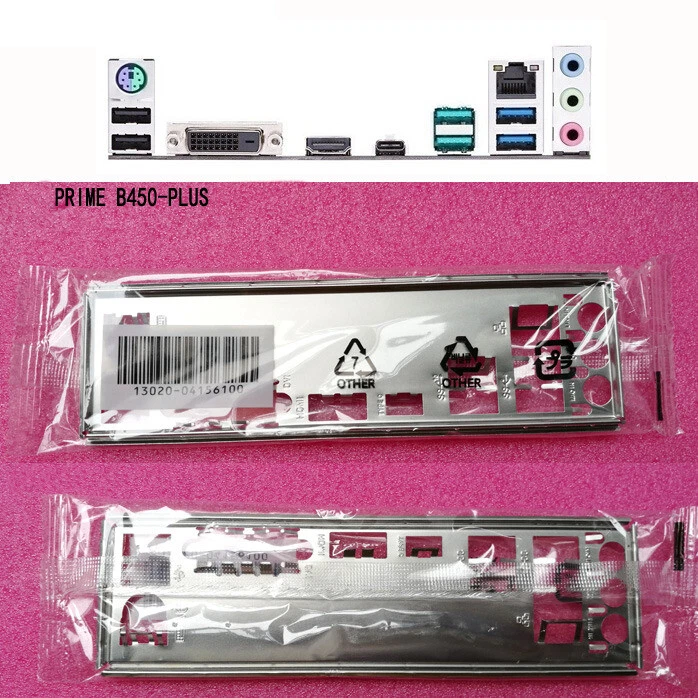 I/O Shield Backplate For ASUS PRIME B450-PLUS Motherboard IO - Image 2 of 2