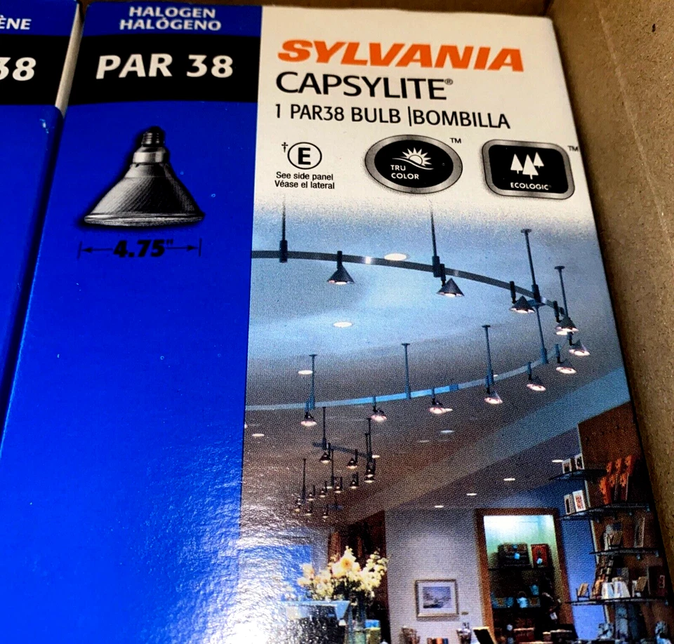 2 PCS SYLVANIA CAPSYLITE PAR38 LARGE Light Bulbs SPOT LIGHT LAMP 4.75" wide - Image 3 of 4