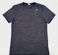 Gymshark Men's Gray Lightweight Crew Neck T-Shirt Logo Short Sleeve Activewear