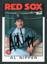 Al Nipper Signed Auto 1986 Topps Boston Red Sox Card #181
