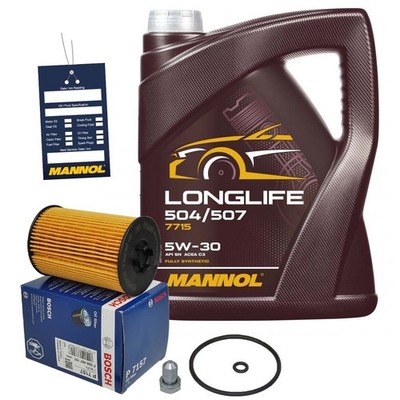 5L MANNOL 5W30 Longlife ÖL BOSCH Ölfilter Audi A3 A4 Seat Leon VW Golf 7 TDI