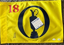 ERNIE ELS SIGNED AUTOGRAPH BRITISH OPEN PIN FLAG  JSA COA THE OPEN HOF ACOA