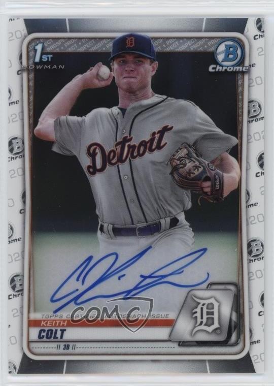 2020 Bowman Draft Chrome Draft Picks Auto Colt Keith #CDA-KC Auto 5p9