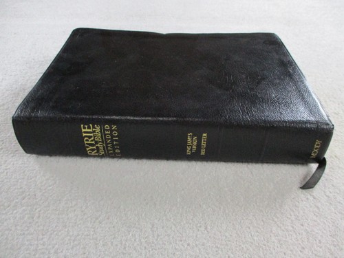Ryrie Study Bible Expanded Edition KJV King James Black Leather Moody ...
