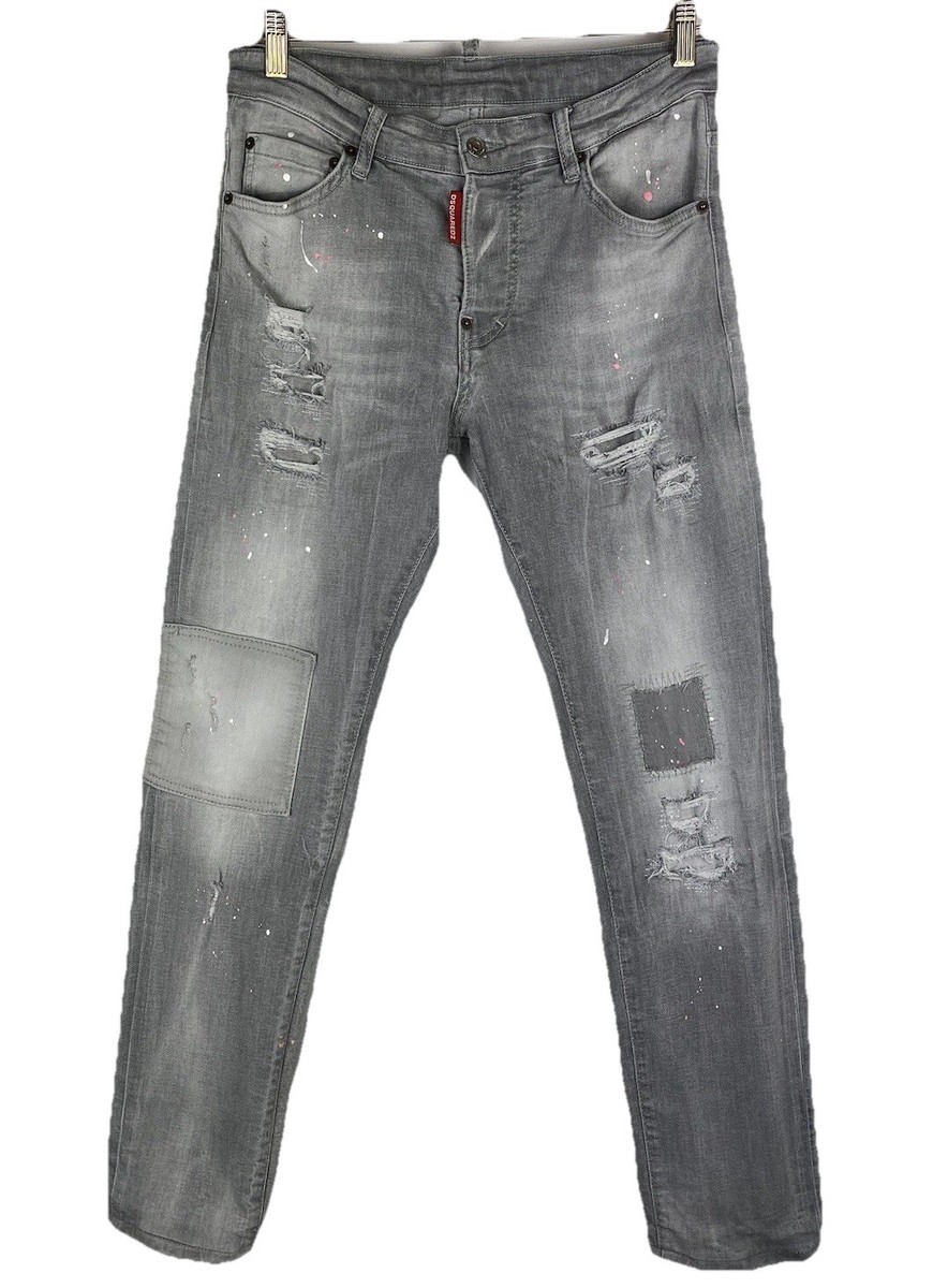 Dsquared ladies designer distressed denim slim Jean Jeans size 42 