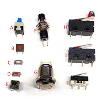 MINI DRUCK TASTER SCHALTER TASTEND SCHLIEßER MIKRO MICRO EINBAU 12V DRUCKKNOPF