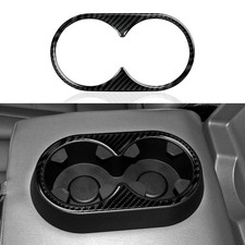 Car Carbon Fiber Cup Holder Sticker Decal Cover Interior Trim for