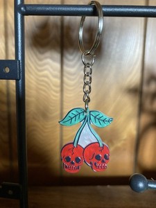 Skull Cherry Keychain