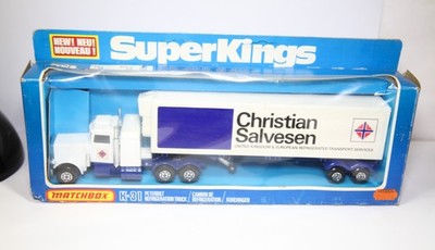 Matchbox Super Kings K-31 Peterbilt Truck Christian Salvesen in OVP