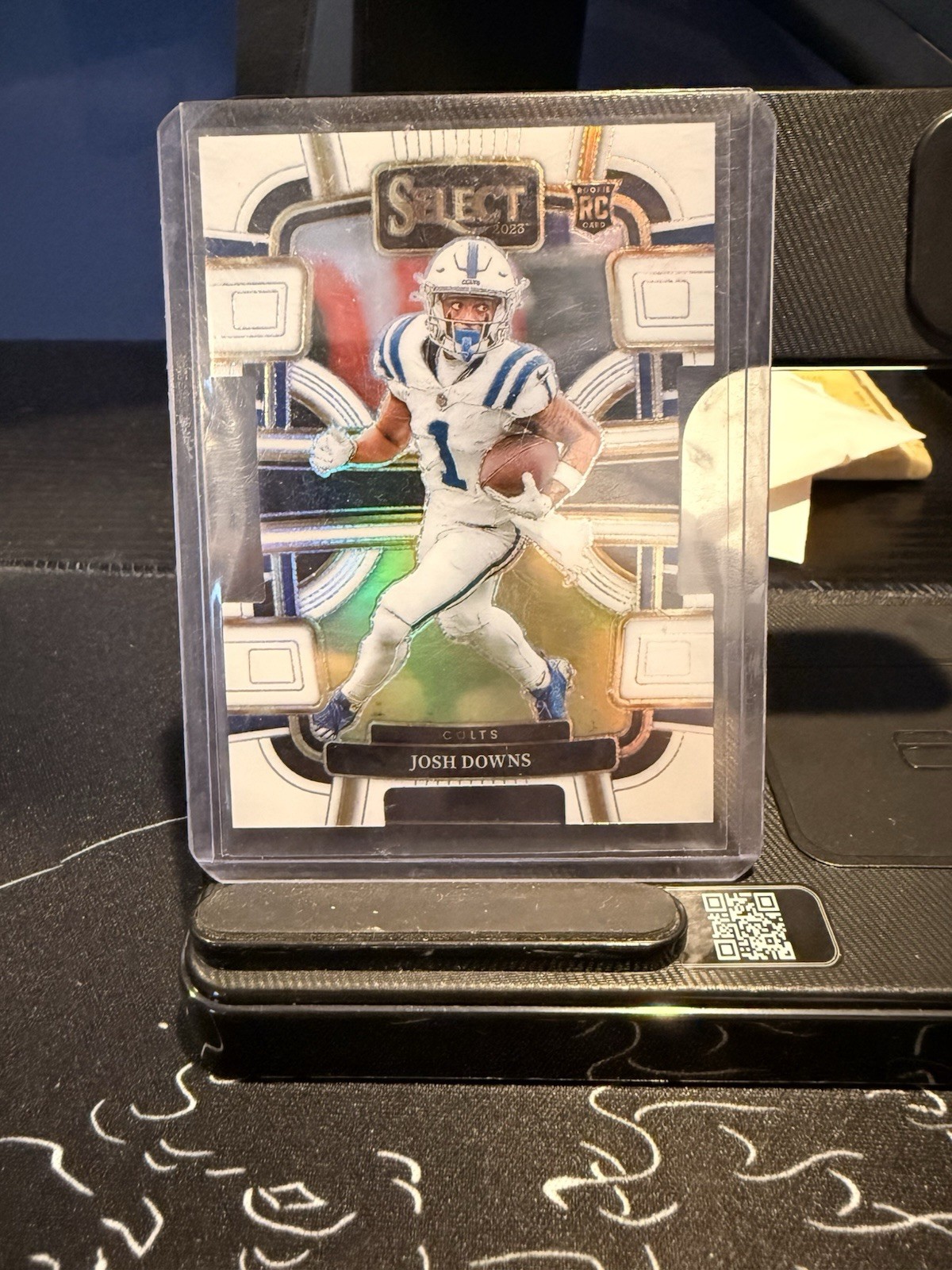 2023 Panini Select - Concourse Josh Downs #44 White Prizm Die-Cut /199 (RC)