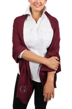 Gianfranco Ferre Burgundy Pashmina Scarf