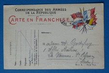 WW1 Postcard of the Armies - Franchise for the Military - Mod.A of 28-9-1914
