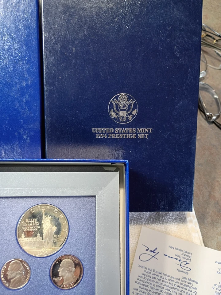 1986 1993 1994  3pc lot prestige set  silver dollar coin set - Image 3 of 4