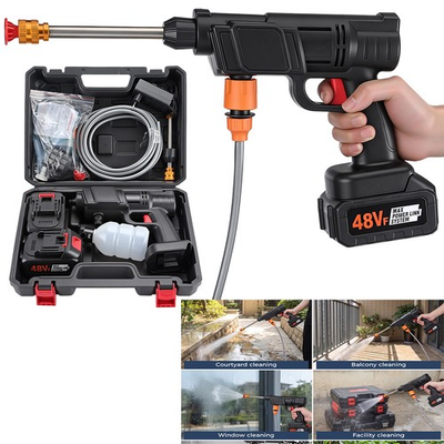 #ad Portable Cordless Electric High Pressure Water Spray Gun Car Washer Cleaner Tool $29.49