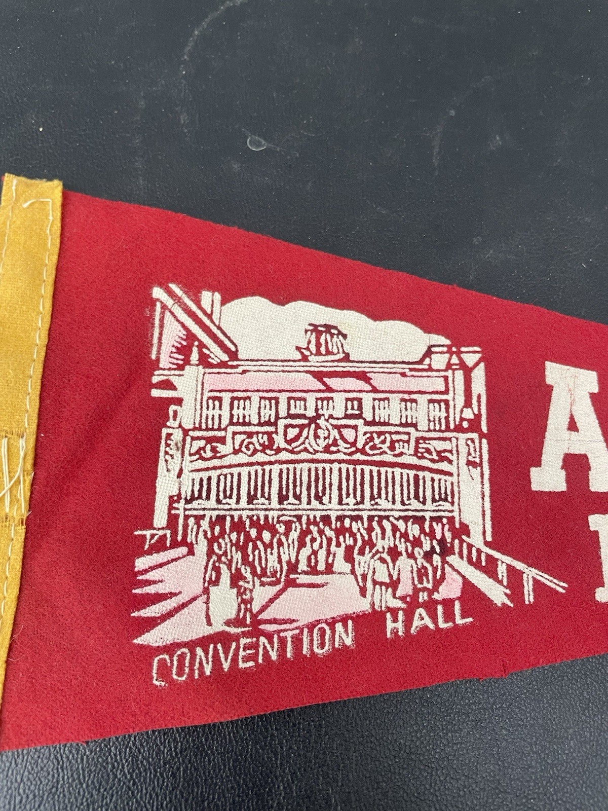 Vintage Asbury Park Convention Hall Felt Pennant 14-1/2" 1940’s / 50’s? Jersey