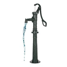 VEVOR Well Hand Pitcher Pump Cast Iron Manual Hand Water Pump with Base Green