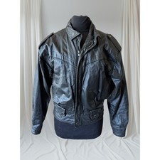 Women's Vintage 1980s Leather Moto Jacket, Medium