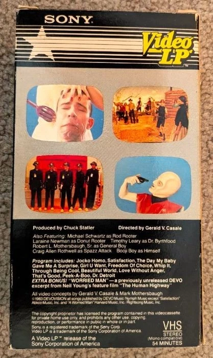DEVO "WE'RE  ALL  DEVO"  OOP  VHS (1983)  ........................ FREE SHIPPING - Image 3 of 3