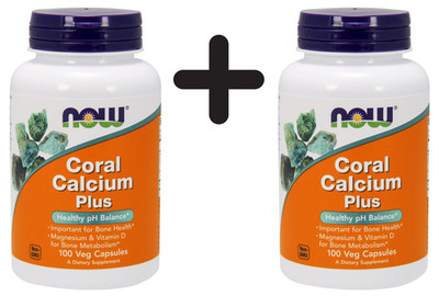 2 x NOW Foods Coral Calcium Plus - 100 vcaps (355,44 EUR/kg)