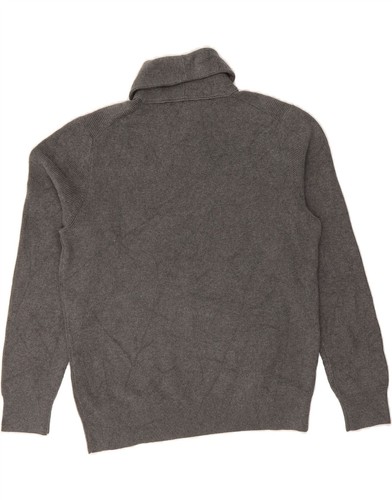MICHAEL KORS Mens Shawl Neck Jumper Sweater Large Grey Cotton AP09 - Picture 2 of 3