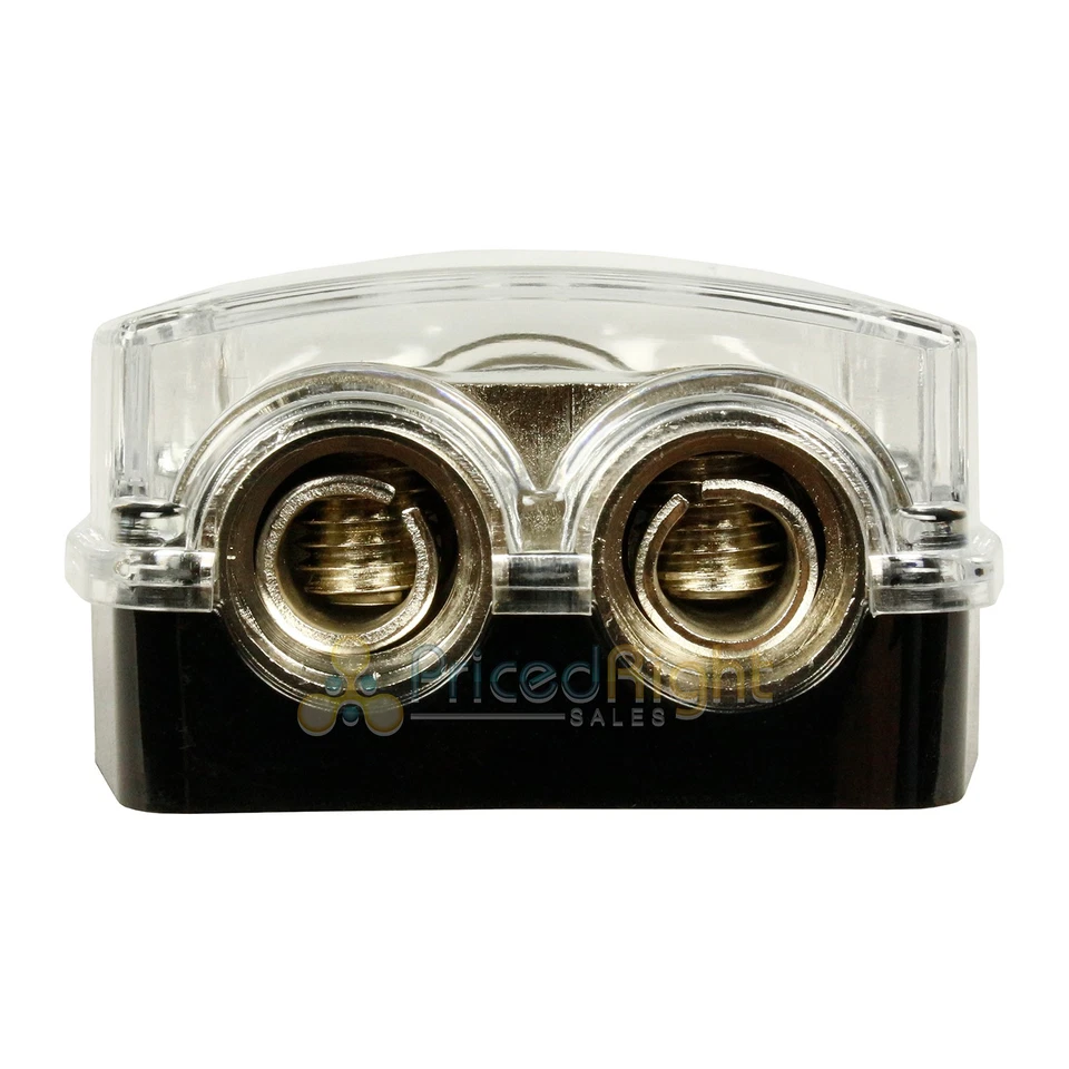 0 Gauge In Two 0/4 Gauge Out Car Audio Power Ground Distribution Block RI Audio - Image 3 of 4