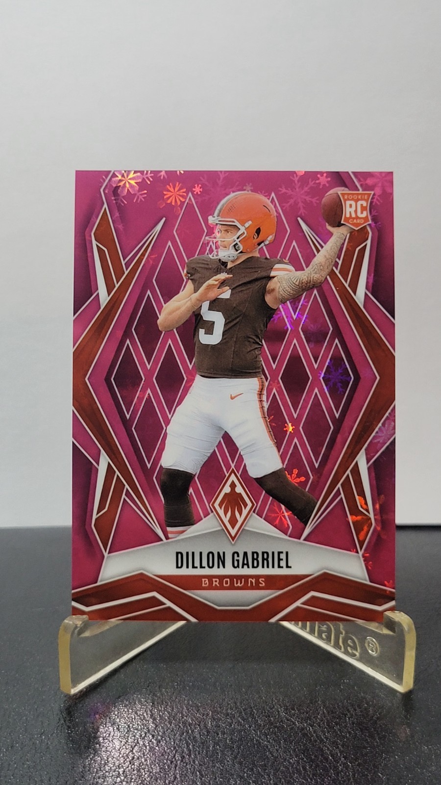 2025 Panini Phoenix Phoenix Pink Winter 25/299 #175 Dillon Gabriel  RC