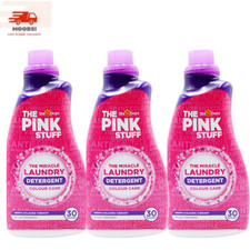 3 x THE PINK STUFF MIRACLE LAUNDRY LIQUID DETERGENT COLOUR CARE 30 WASHES 960ML 6.56 per litre
