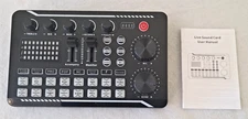 F998 Professional Live Sound Card Audio Interface Mixer for Streaming/Recording