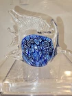 Murano Style Handblown Glass Art Millefiori Fish
