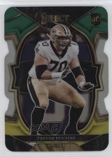 2022 Panini Select Concourse Green & Yellow Prizm Die-Cut Trevor Penning 0ld5