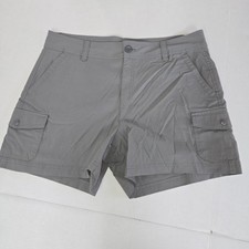 Eddie Bauer Womens 5" Inseam Cargo Pocket Shorts Gray Size 16 Plus