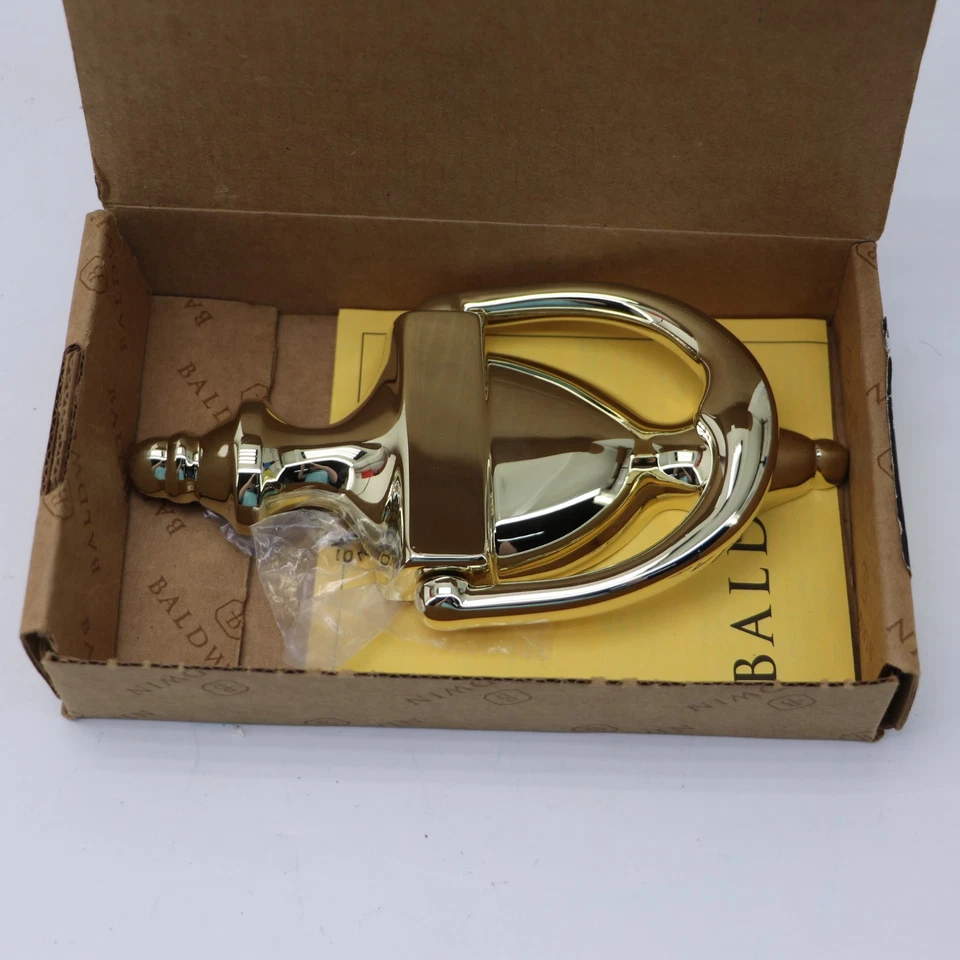 Llamador de puerta Baldwin de latón pulido macizo tradicional colonial acabado de por vida Foto 2 de 4