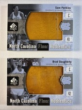 2011-12 SP Authentic Basketball Sam Perkins & Brad Daugherty UNC Floor Cards 🔥