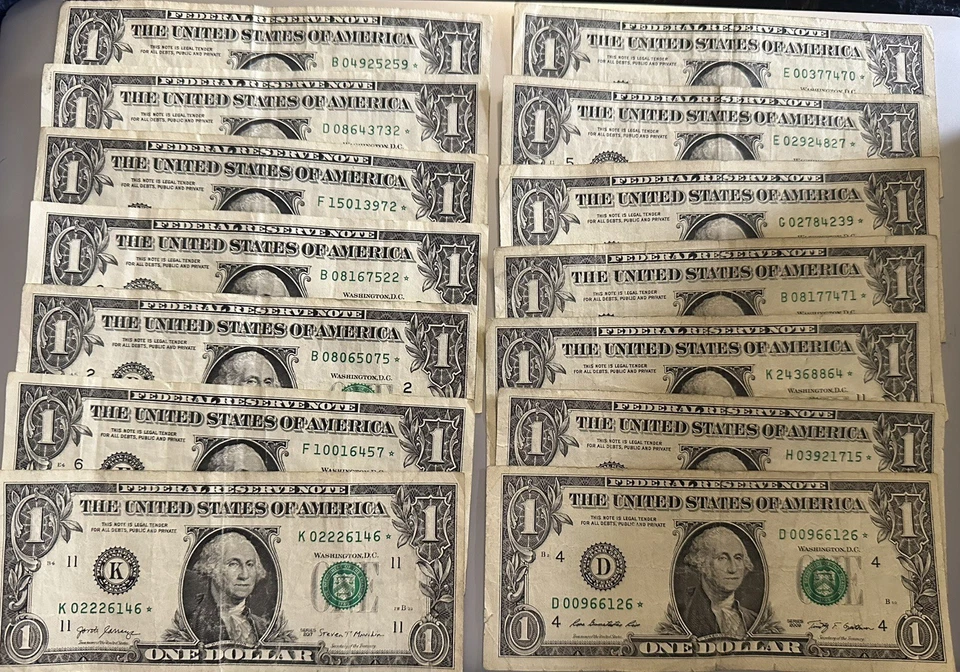 LOT 20 “STAR NOTE” BILLS $164 FACE VALUE $100 $20 $10 $5 $1 CIRCULATED 2009-21 - Image 2 of 3